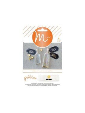 M Inc. Pebbles Foil Label Set - 8 Pieces For Crafting & Party Decor